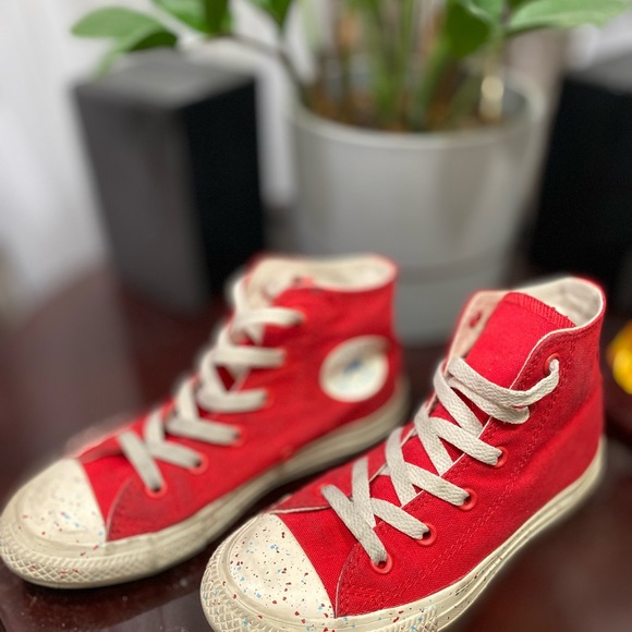 Converse All Star Chuck Taylor Hi Enamel Red Driftwood - Picture 2 of 4